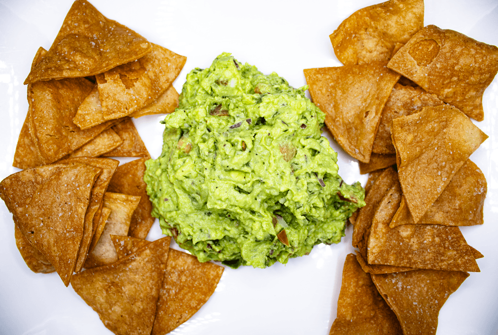 Homemade guacamole dip