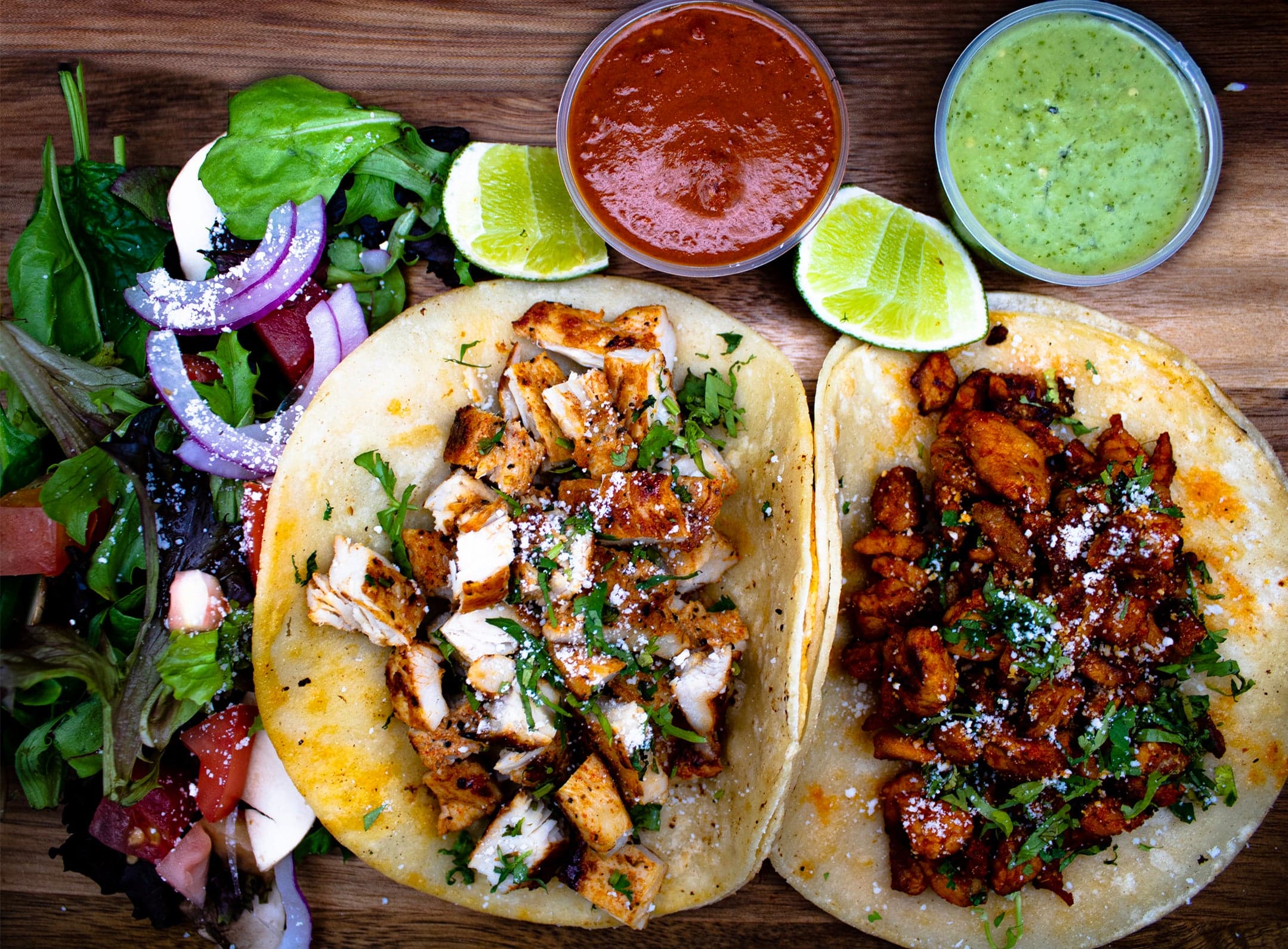 Taco plato with sides